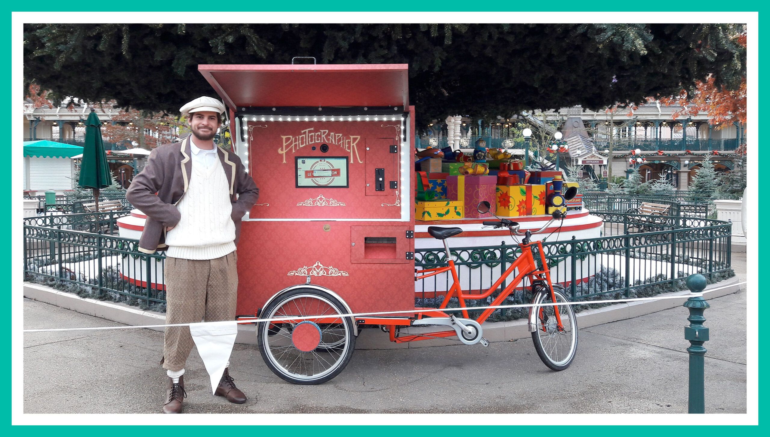 Location triporteur photobooth à Disneyland Paris