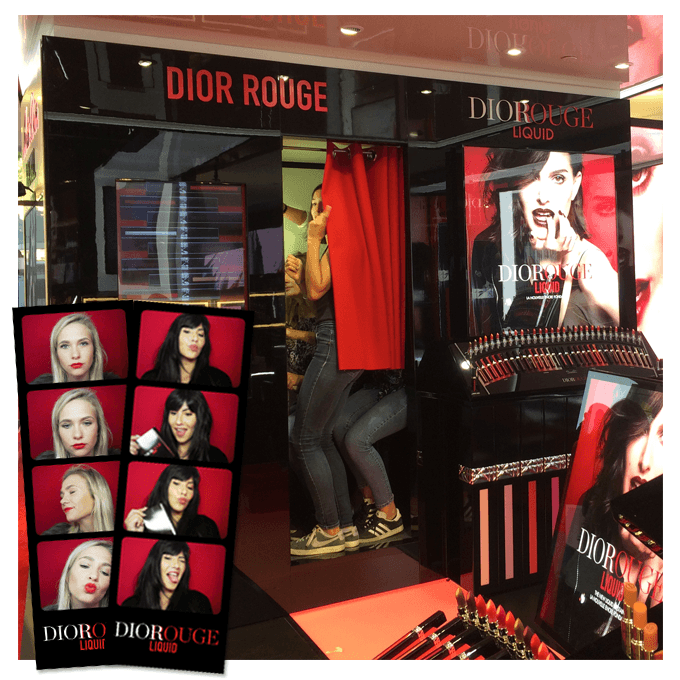 Photocabine - cabine - Dior Rouge au Sephora des Champs-Elysées