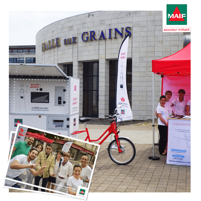 Photocabine - cyclo - street-marketing MAIF