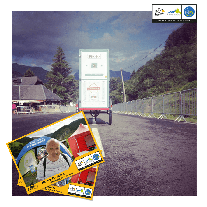 Photomaton - cyclo - Tour de France - Pyrénées